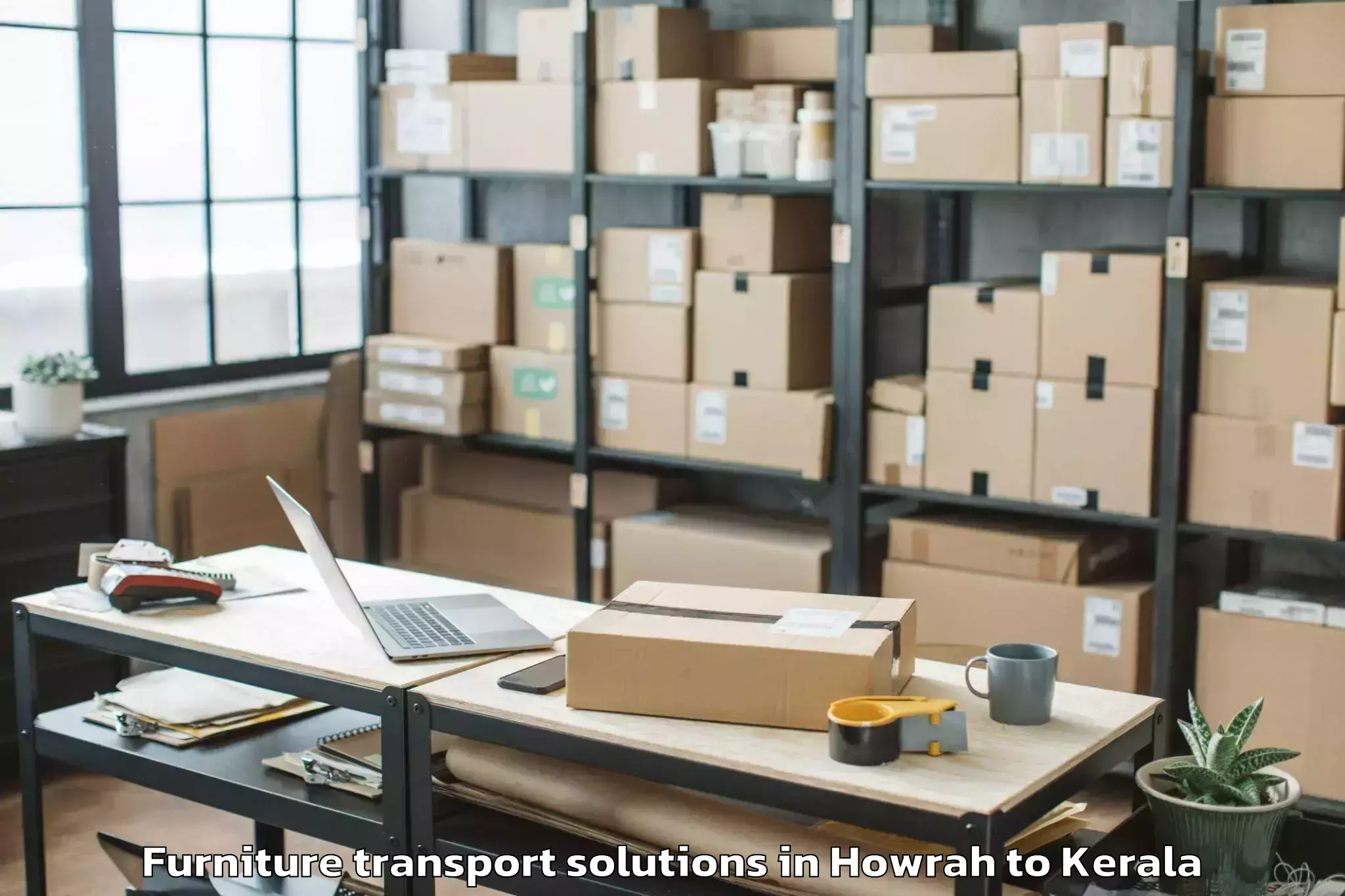 Professional Howrah to Olavakkot Furniture Transport Solutions